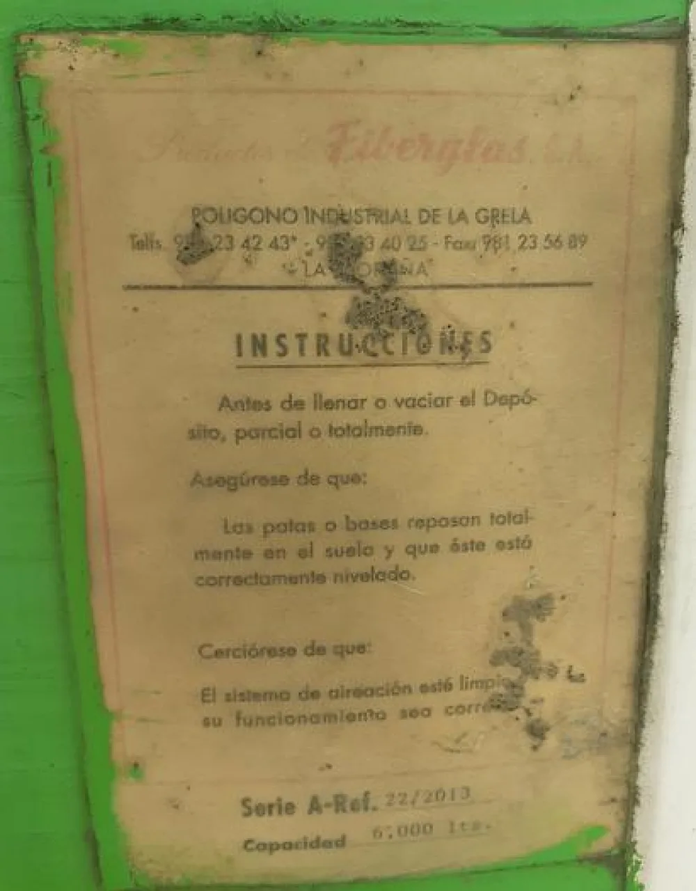 Reservatório de fibra de 6000 Lt