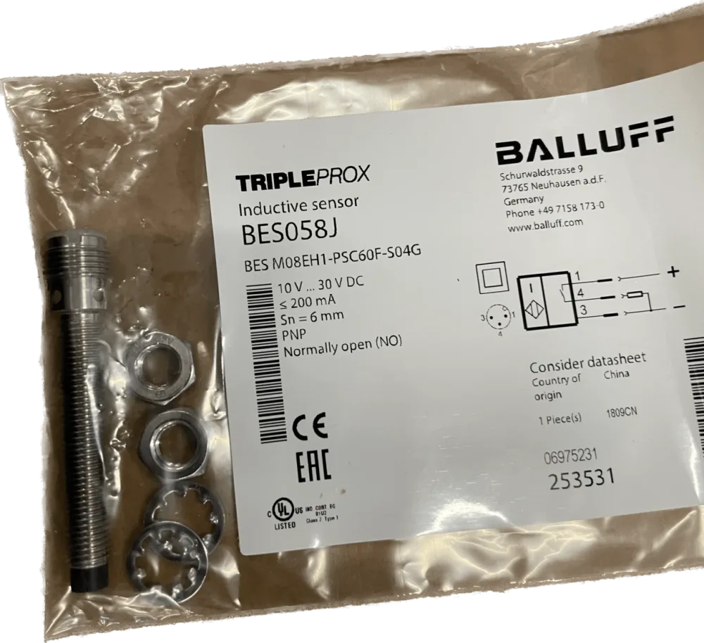 BALLUFF Induktive Standardsensoren mit Vorzugstypen BES M08EH1-PSC60F-S04G