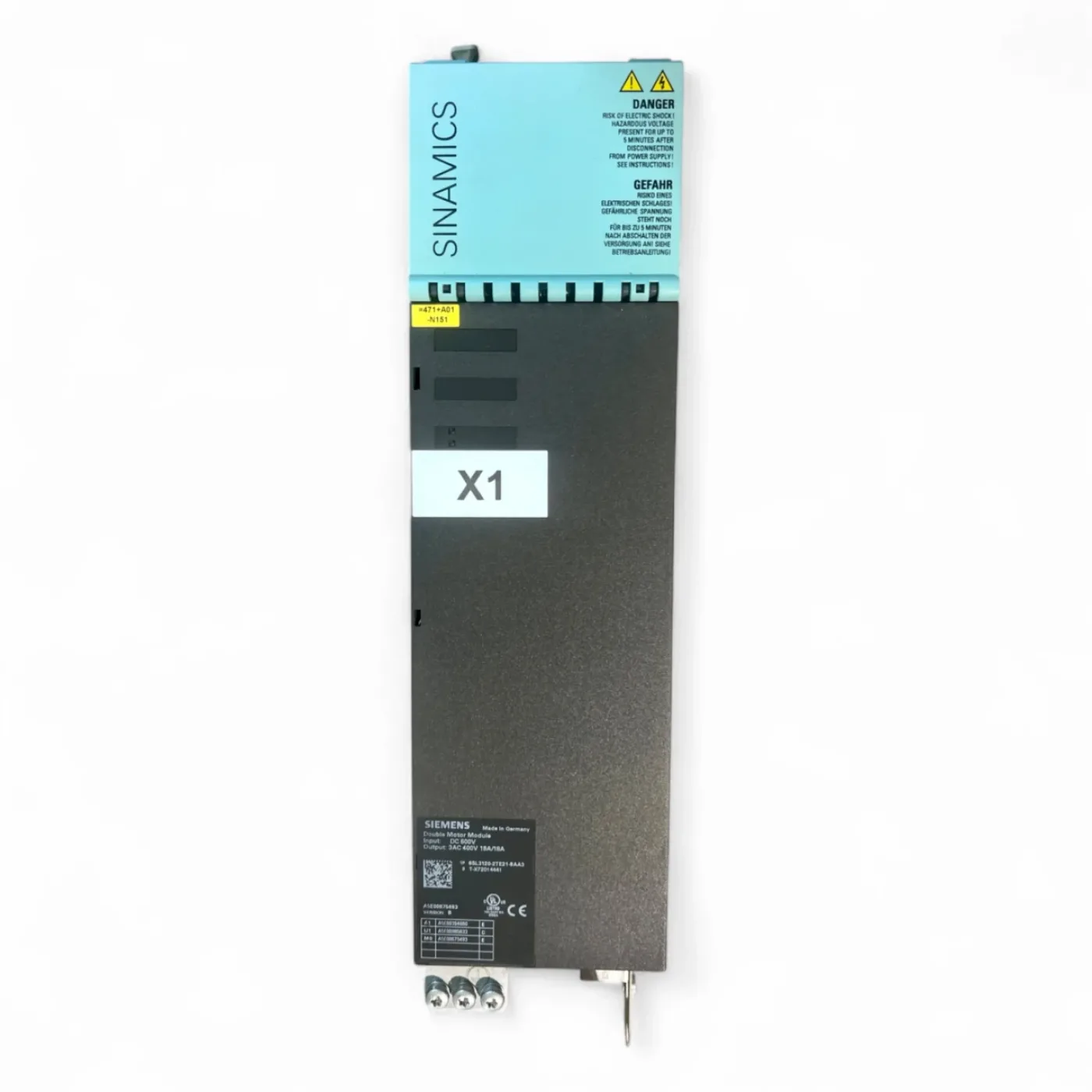 SIEMENS Siemens SINAMICS S120 Double Motor Module SL 6SL3120-2TE21-8AA3 aus HOMAG X-Achse Art.-Nr. SL 6SL3120-2TE21-8AA3 - 2
