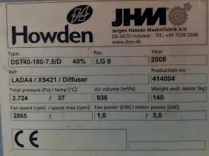 Ventilador Howden 3kw