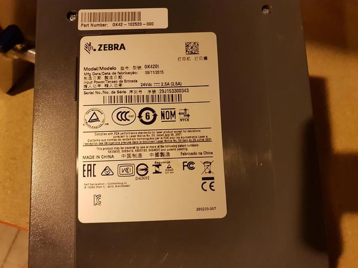Zebra GK420t Label Printer - 6