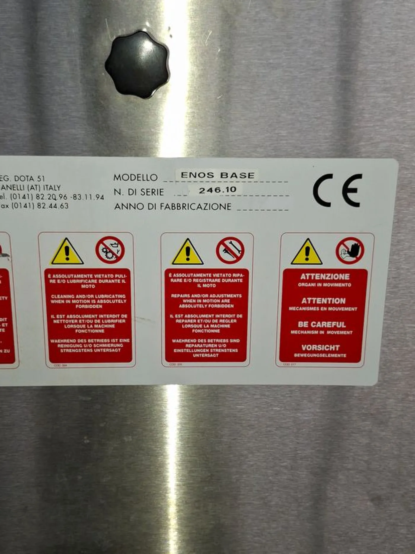 ADHESIVE LABELLING MACHINE ENOS MOD. BASE, WITH TWO STATIONS, SECOND-HAND MACHINE - 2