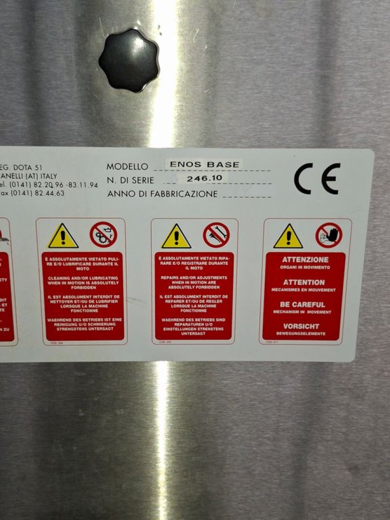 ADHESIVE LABELLING MACHINE ENOS MOD. BASE, WITH TWO STATIONS, SECOND-HAND MACHINE