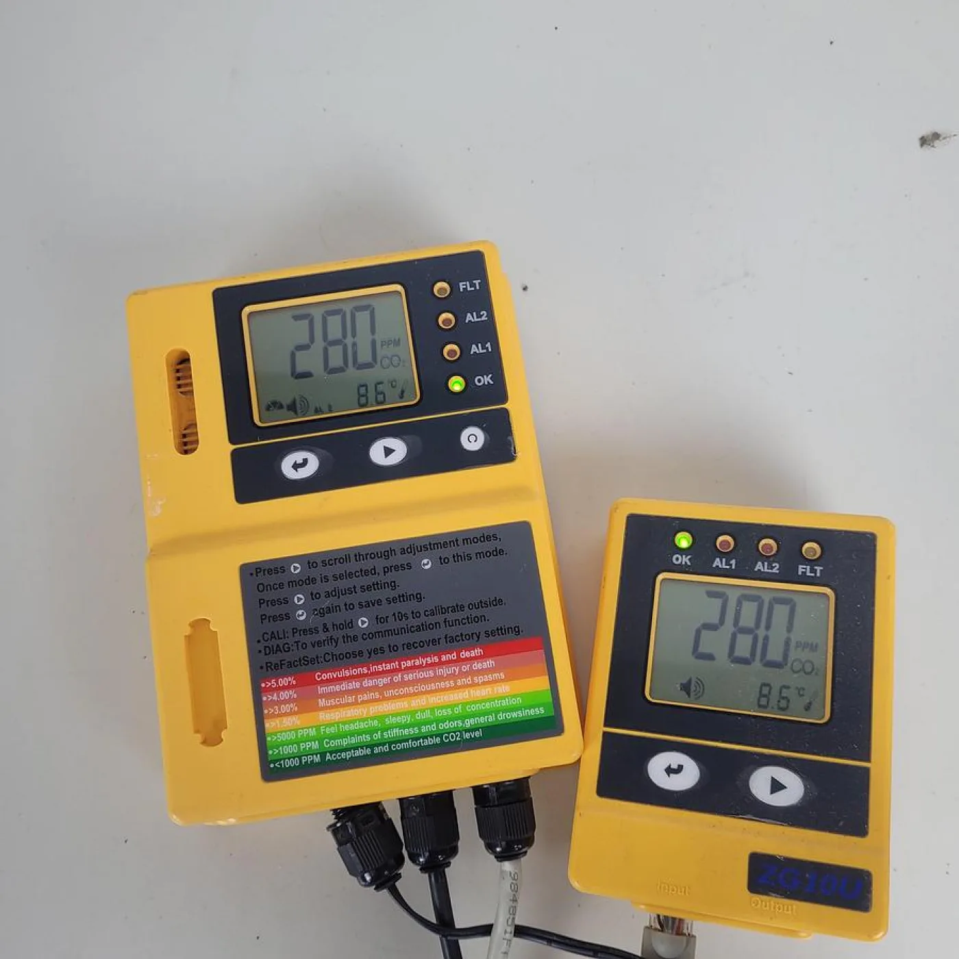 Kunshan Radiant Innovation ZG10U Wall Mount co2 Monitor with reciever - 2