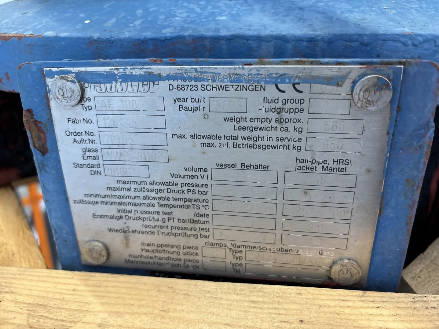 Pfaudler-werke AE100 - Glass-lined Reactor - 8
