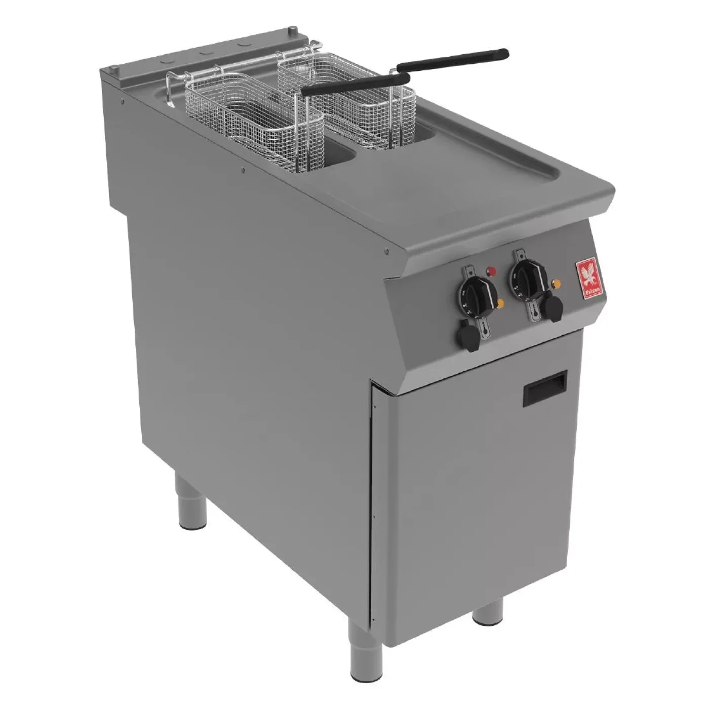 Falcon F900 Twin Pan, Twin Basket Electric Fryer on Feet E9342 - islandcatering - 1