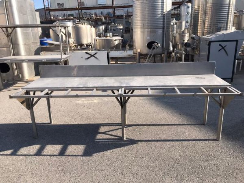 Mesa de acero inoxidable de trabajo de pared