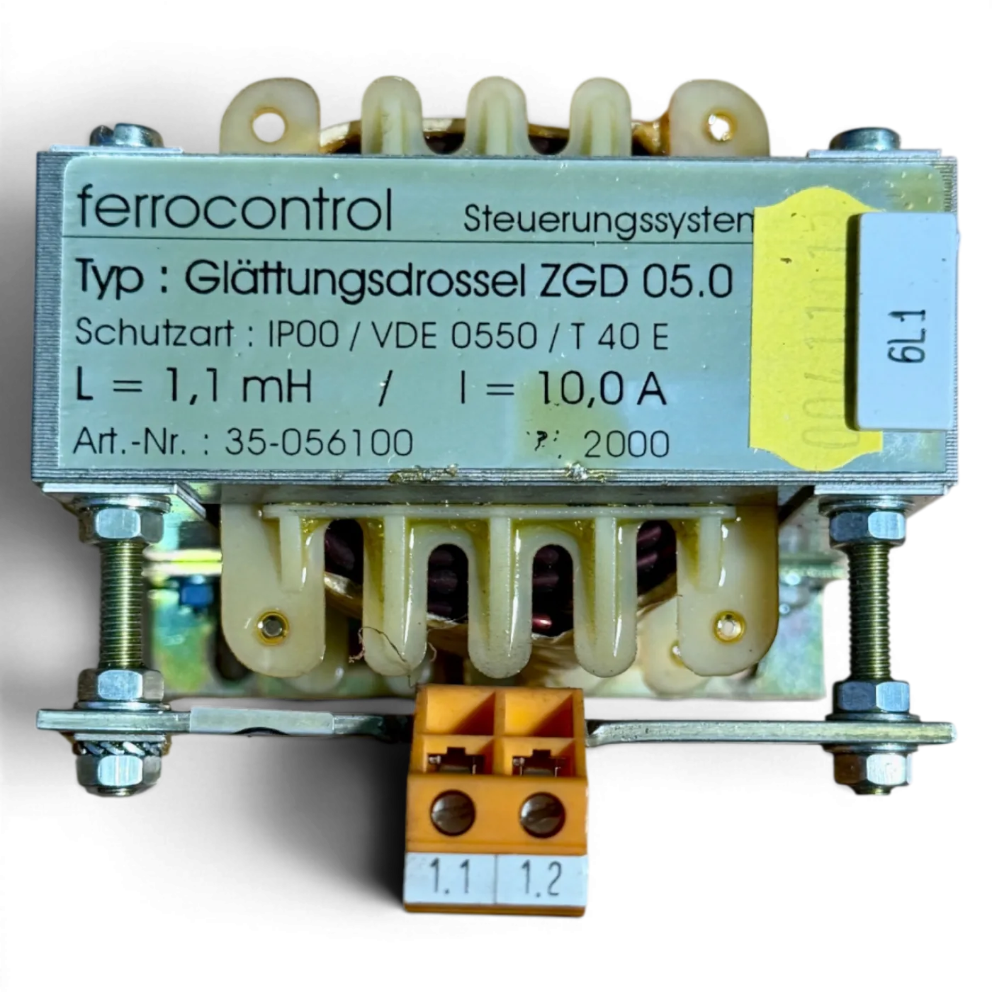 Ferrocontrol Glättungsdrossel ZGD 05.0 Art.-Nr. 35-056100 1,1 mH 10 A für Priess & Horstmann NC CNC Steuerung - 5