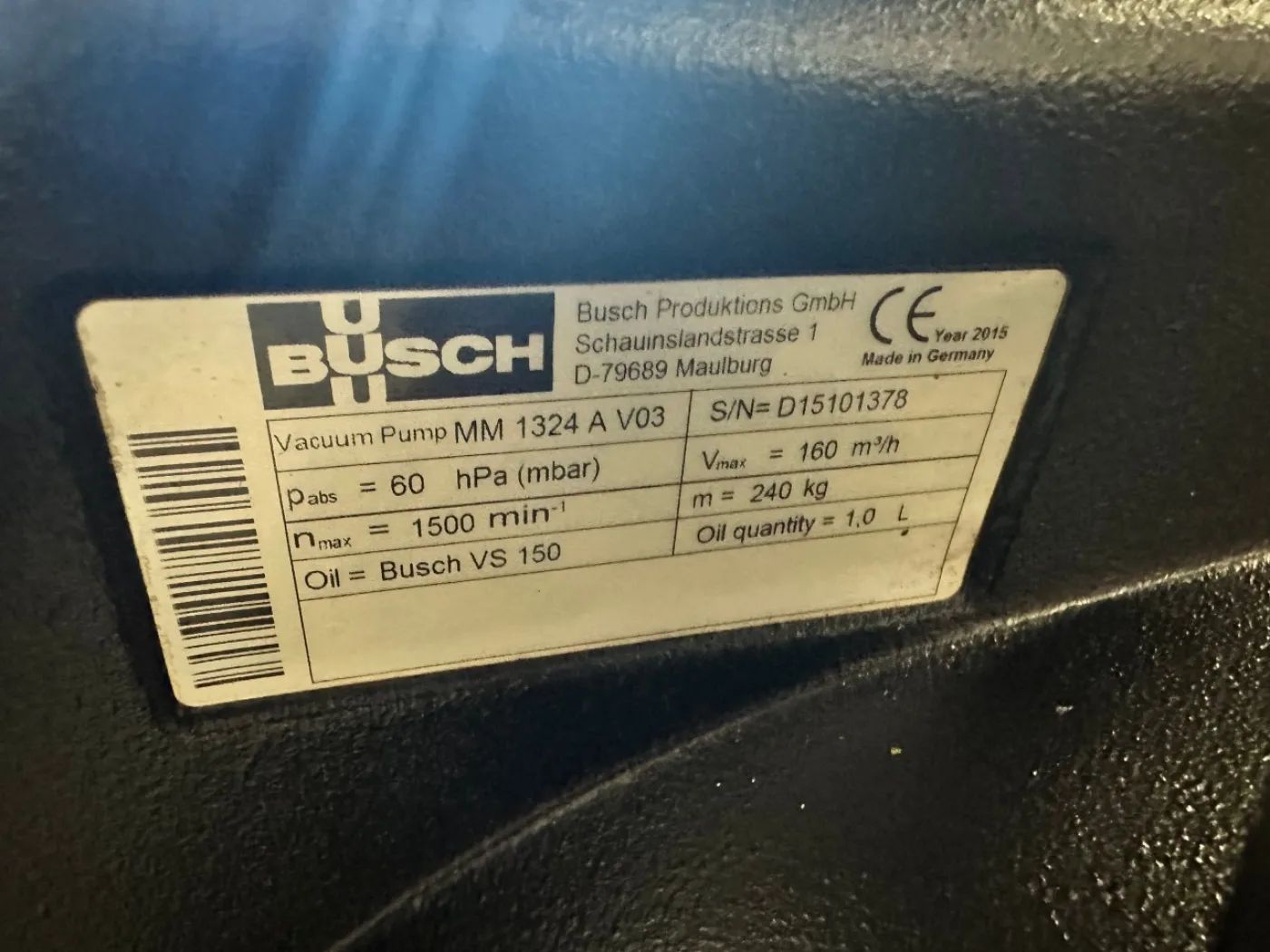 BUSCH MINK MM1324 A V03 mit Steuerung und Druckbehälter - 6