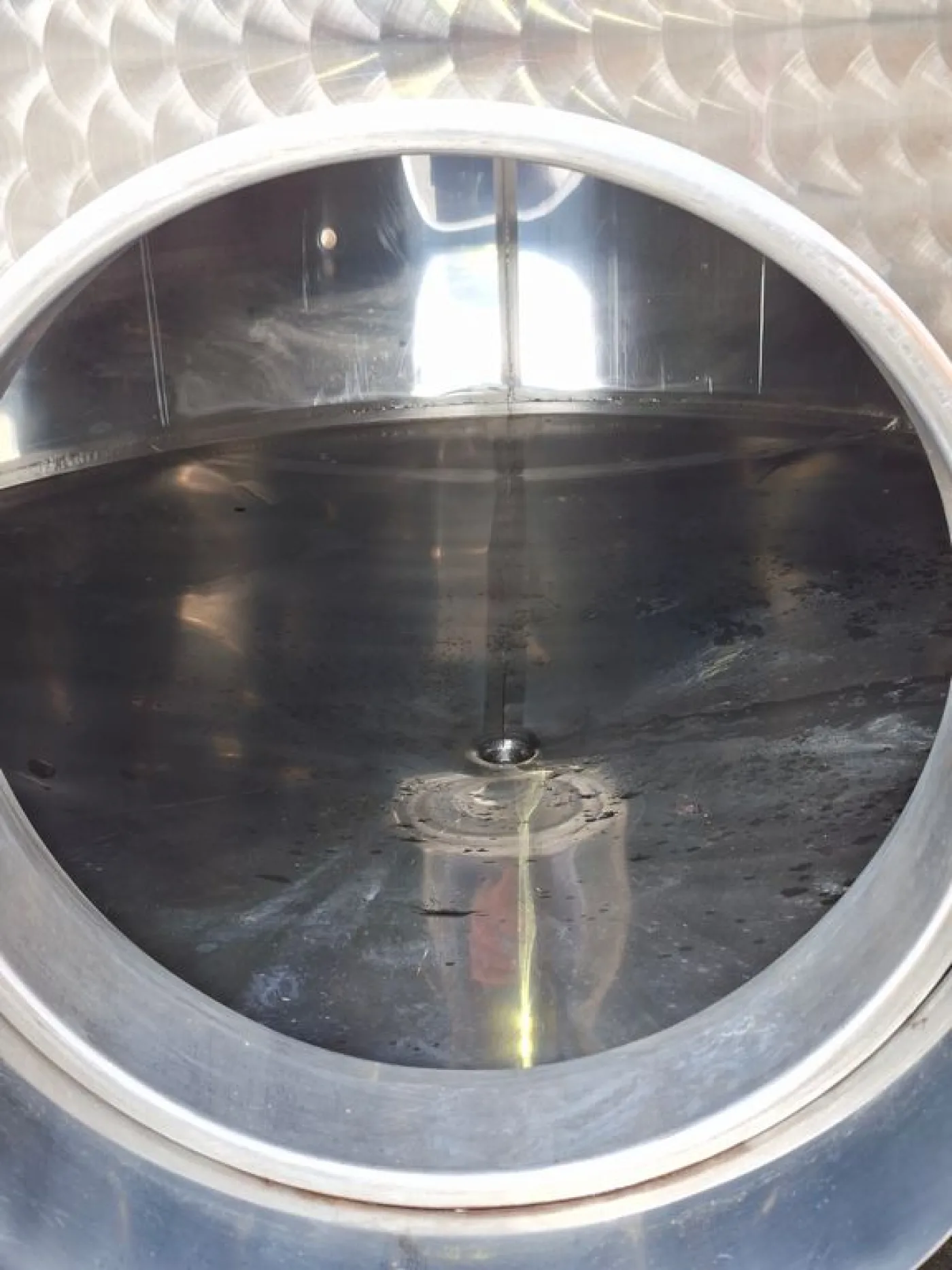 STAINLESS STEEL TANK L.A. INOX, CAPACITY 1500 LITERS, STORAGE/VINIFICATION MODEL CONICAL BOTTOM, SECON HAND EQUIPMENT - 2