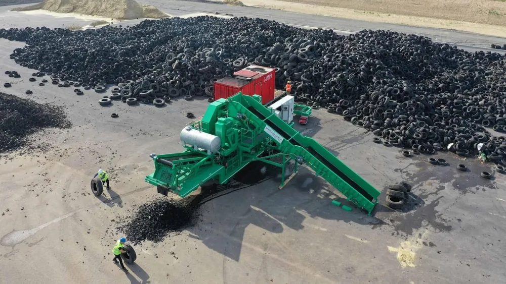 2020 Precimeca Mobile Electric Tyre Shredder