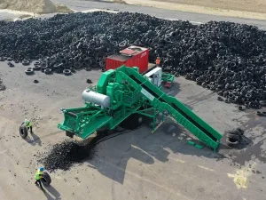 2020 Precimeca Mobile Electric Tyre Shredder