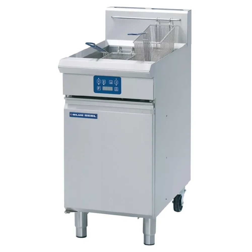 Blue Seal Single Tank Twin Basket Free Standing Propane Gas Fryer GT45E - islandcatering