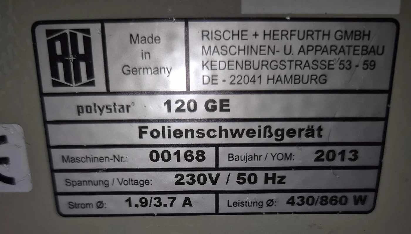 Rische + Herfurth Folienschweißgeräte Polystar 120 GE - 4