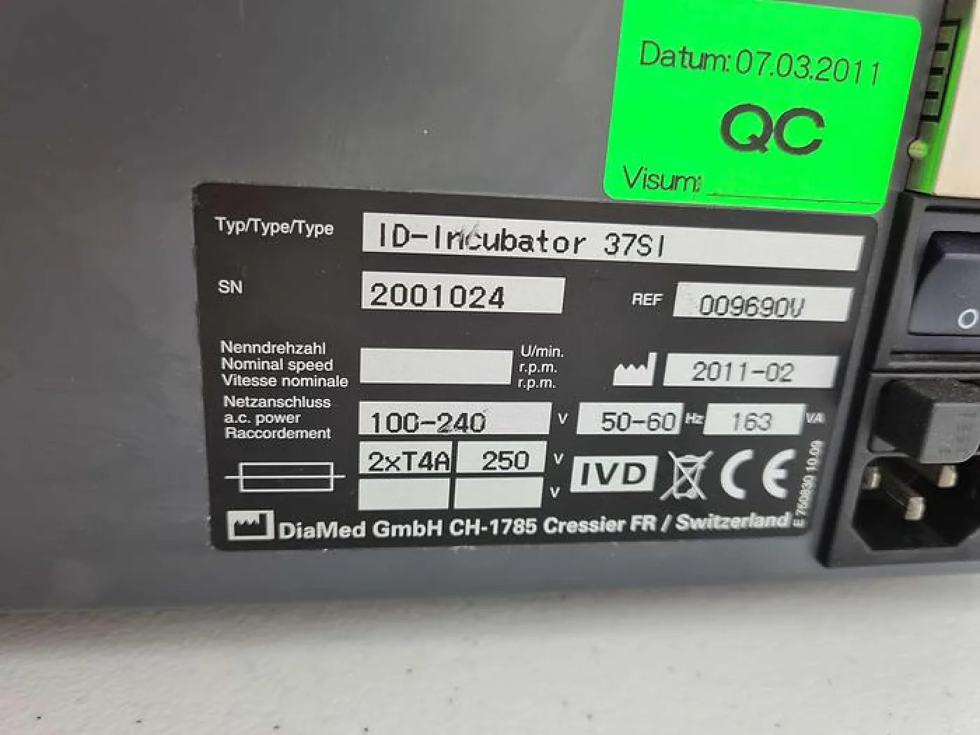 BioRad ID-Incubator 37 S I - 4