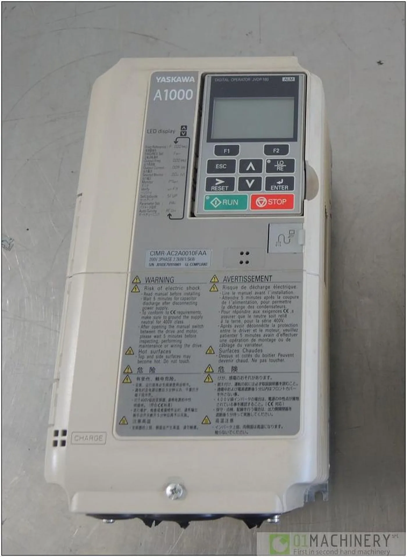 2010 YASKAWA CIMR-AC2A0010FAA AI1534 - 2