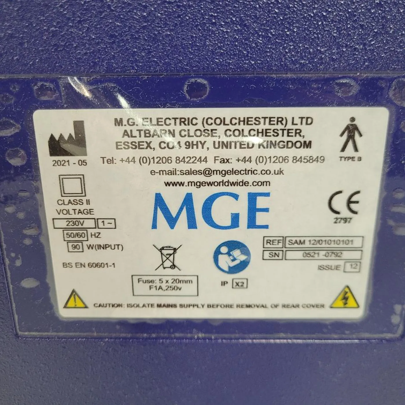 M.G. Electric SAM 12 Medical Suction Pump - 5