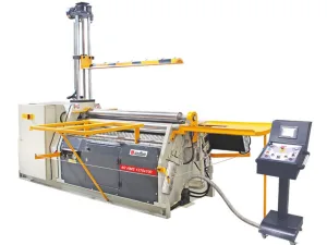 Motorische 4-Walzen Blecheinrollmaschine 4R HMS 1270x130