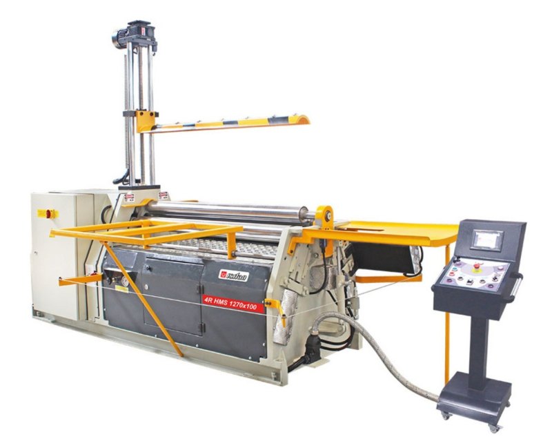 Motorische 4-Walzen Blecheinrollmaschine 4R HMS 1270x130