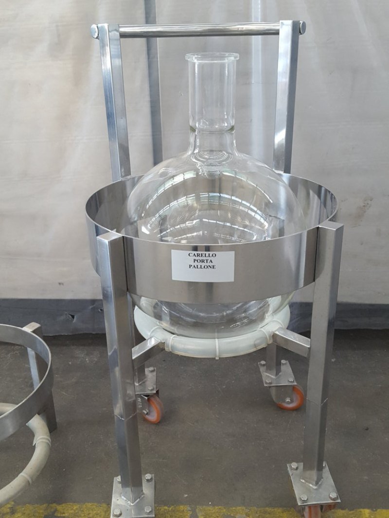 CONTENITORE IN VETRO CON CARRELLO 50 L