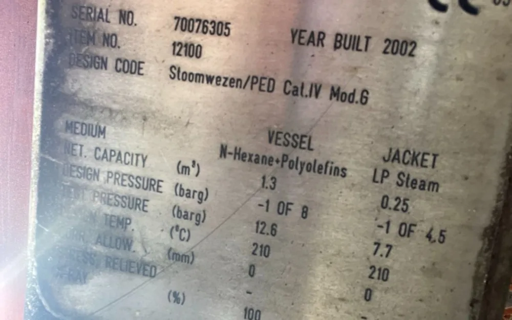 GTI-FIB Process 1300 Ltr - Stainless Steel Reactor