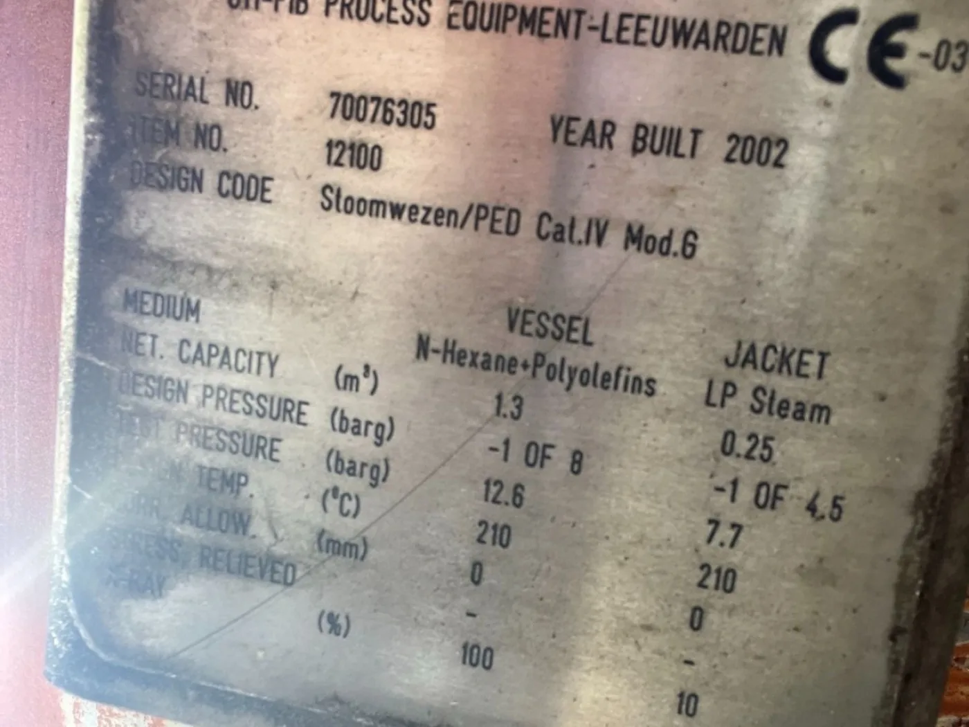 GTI-FIB Process 1300 Ltr - Stainless Steel Reactor - 1
