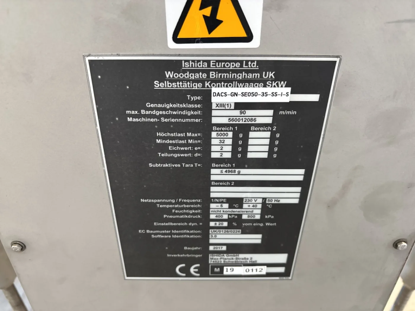 Ishida Co. Ltd. DACS-GN checkweigher - Miscellaneous transport - 2
