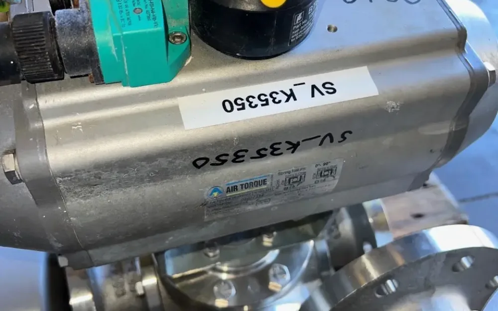 PEKKOS ATEX 86TTT STAINLESS STEEL 316 SOLENOID VALVE WITH USED AIR TORQUE PNEUMATIC ACTUATOR