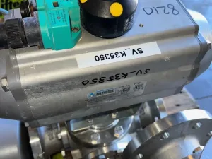 PEKKOS ATEX 86TTT STAINLESS STEEL 316 SOLENOID VALVE WITH USED AIR TORQUE PNEUMATIC ACTUATOR