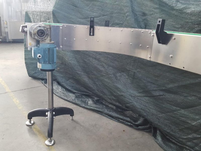 NASTRO TRASPORTATORE CURVO A 90° IN ACCIAIO INOX MOTORIZZATO