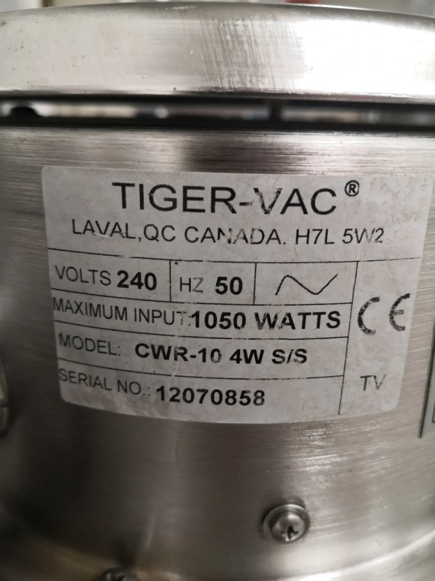 ASPIRATORE SECCO E LIQUIDI – TIGER-VAC – MOD. CWR-10 4W - 7