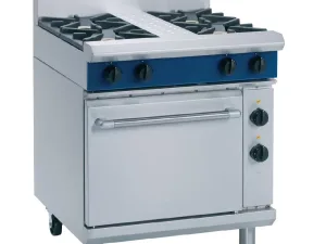Blue Seal Evolution 4 Burner Electric Static Oven Natural Gas 750mm GE505D/N - islandcatering