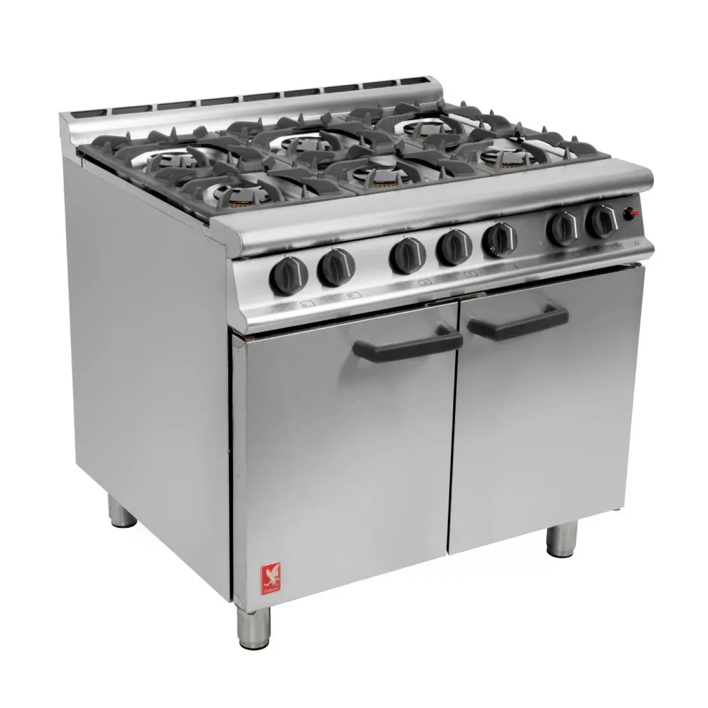 Falcon 6 Burner Dominator Plus Oven Range G3101 Propane Gas with Feet - islandcatering - 3
