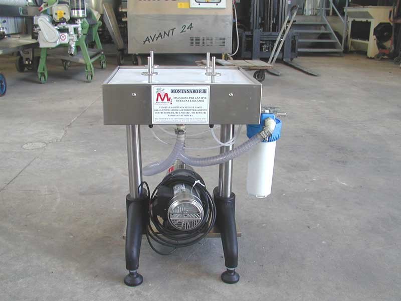 STAINLESS STEEL SEMIAUTOMATIC RINSER MODEL “PT2” WITH PUMP NEW MACHINE
