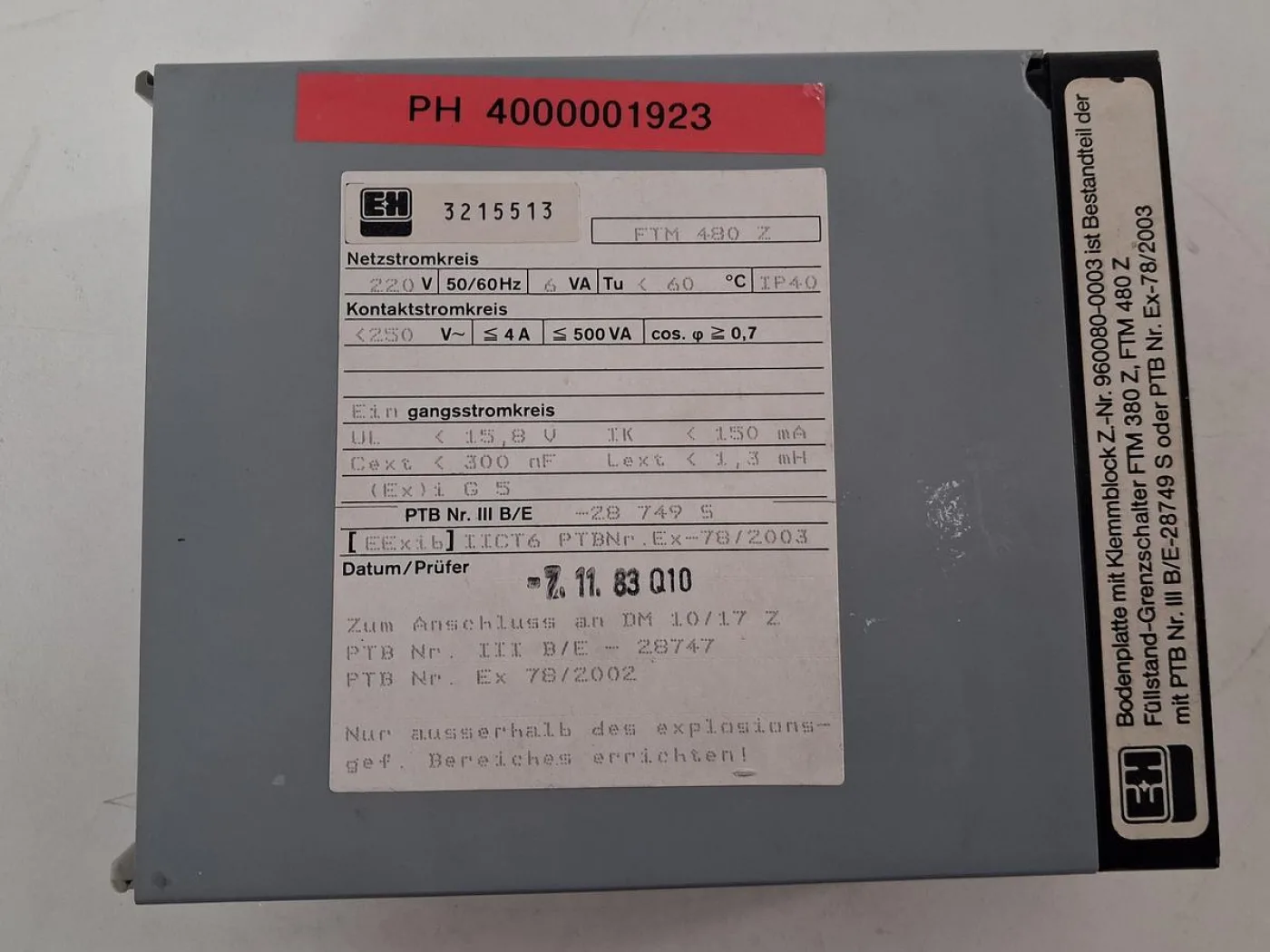 Endress+Hauser FTM 480 Z Level Switch Amplifier - 4