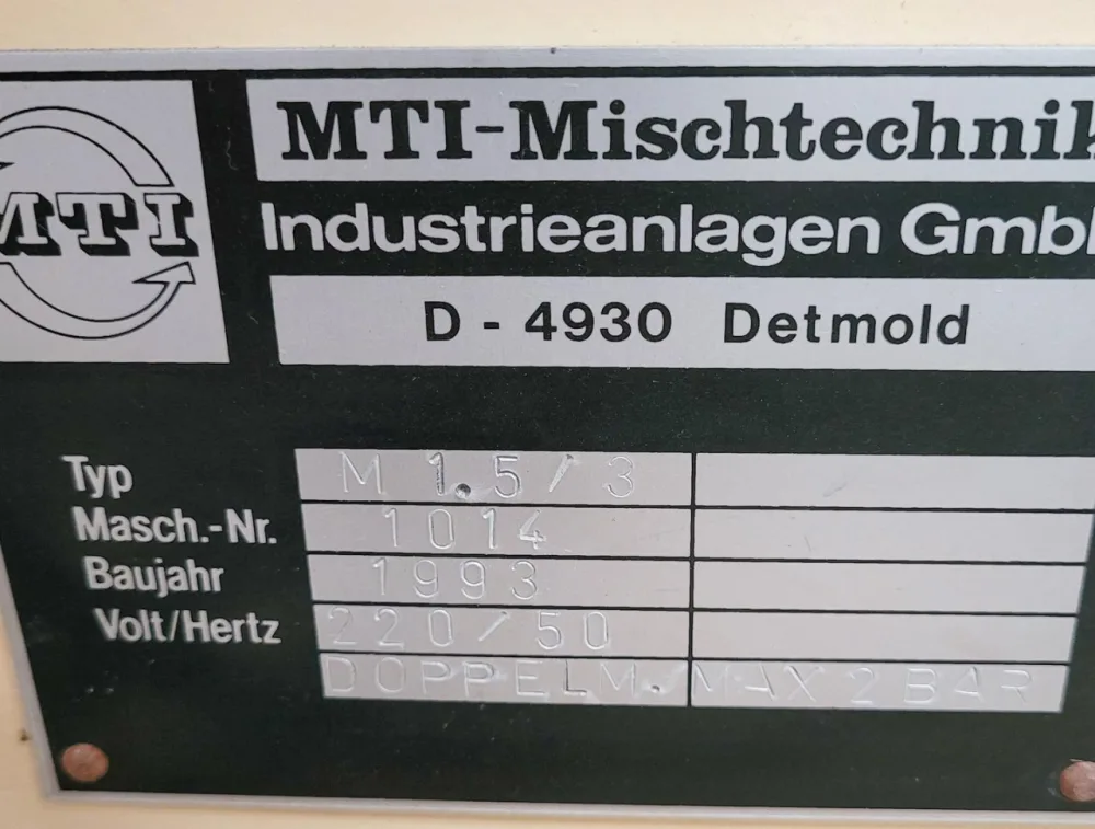 MTI M 1,5 - Hot mixer