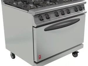 Falcon Dominator Plus Natural Gas Oven Range 6 Burner with Castors G3101D - islandcatering