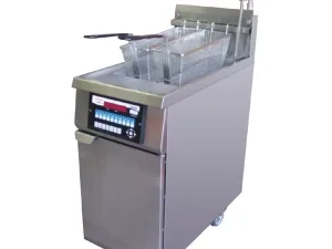 Falcon Infinity Single Tank Twin Basket Free Standing Natural Gas Filtration Fryer G2844F - islandcatering