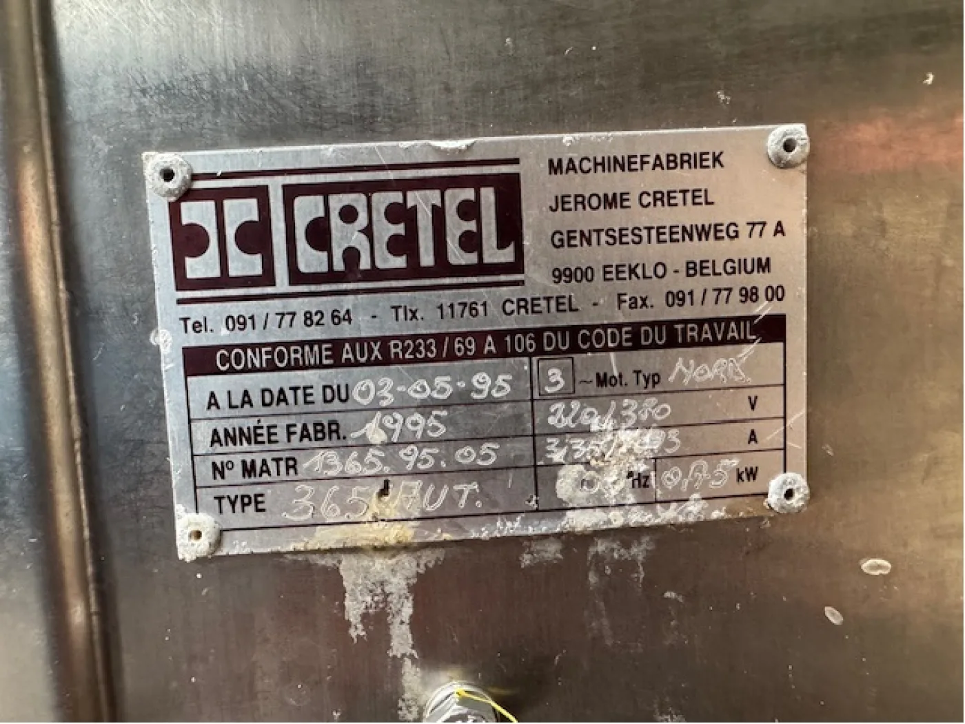 Cretel 365 Fish Skinning Machine - 5