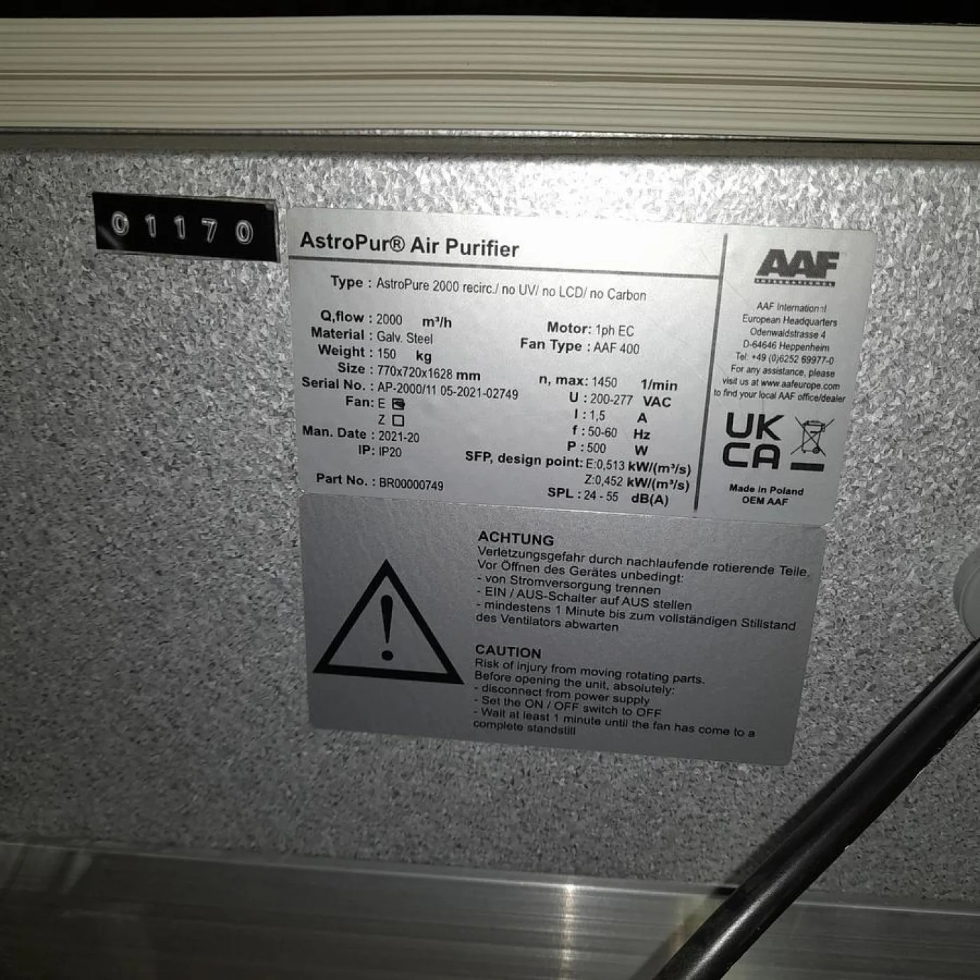 AAF International AstroPur Air Purifier - 5