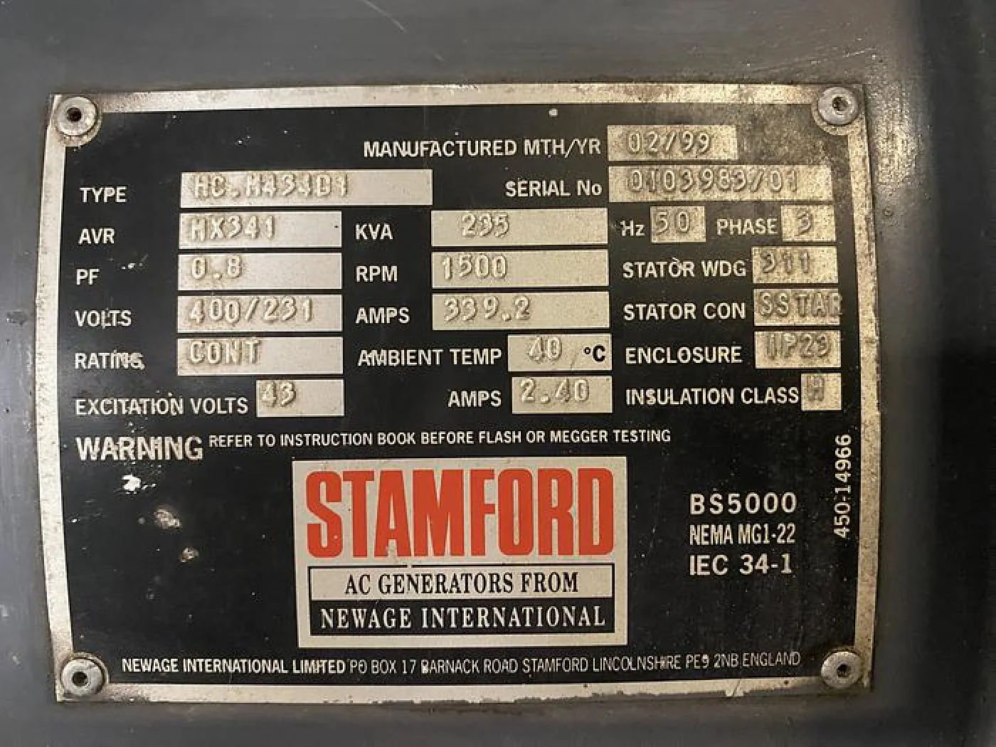 2021 DEUTZ BF6M1015C / STAMFORD GEN.SET 235 KVA - 5