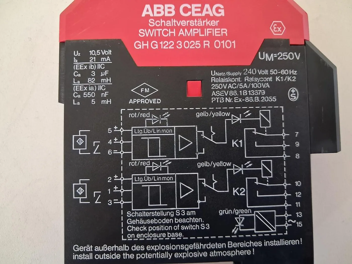 ABB CEAG GHG1223025R0101 Switch Amplifier - 7