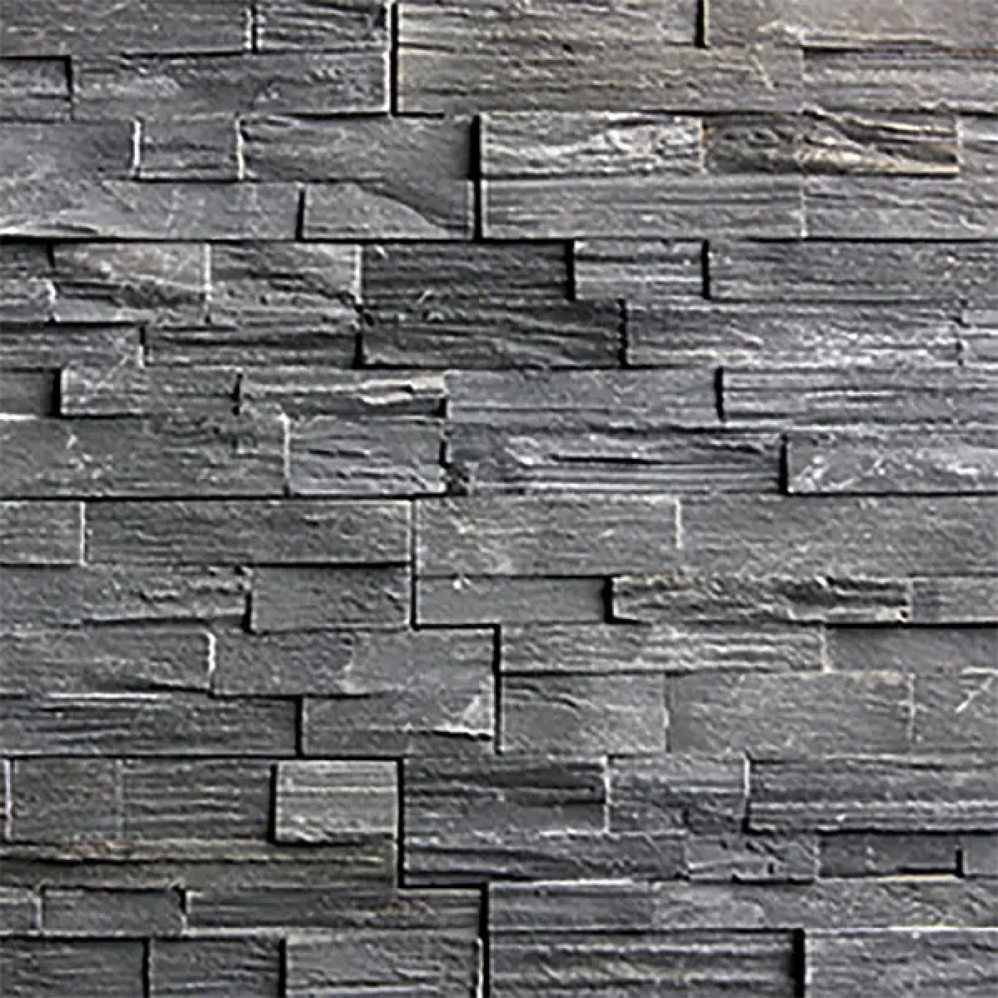 Black Slate steenstrip eind/hoekstuk 45/15x15x1-2,5 cm. - 1