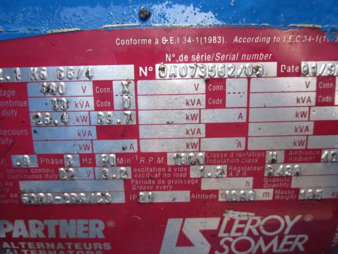 Leroy Somer Engine Deutz F4M 1011F - 7