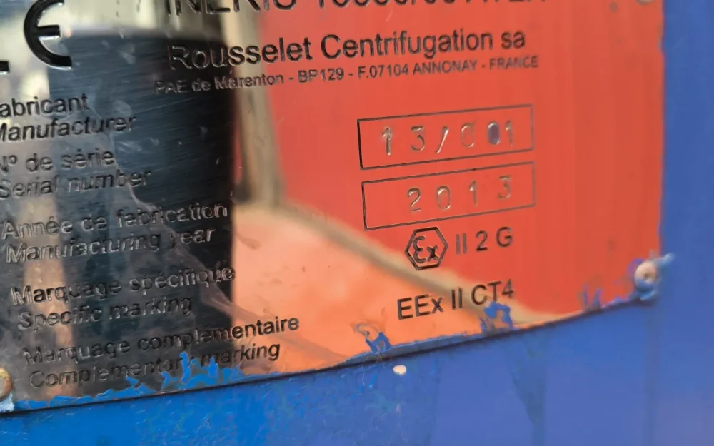 COMTEIFA SC6 ATEX CENTRIFUGE WITH INERTISATION CABINET AND CONTROL PANEL