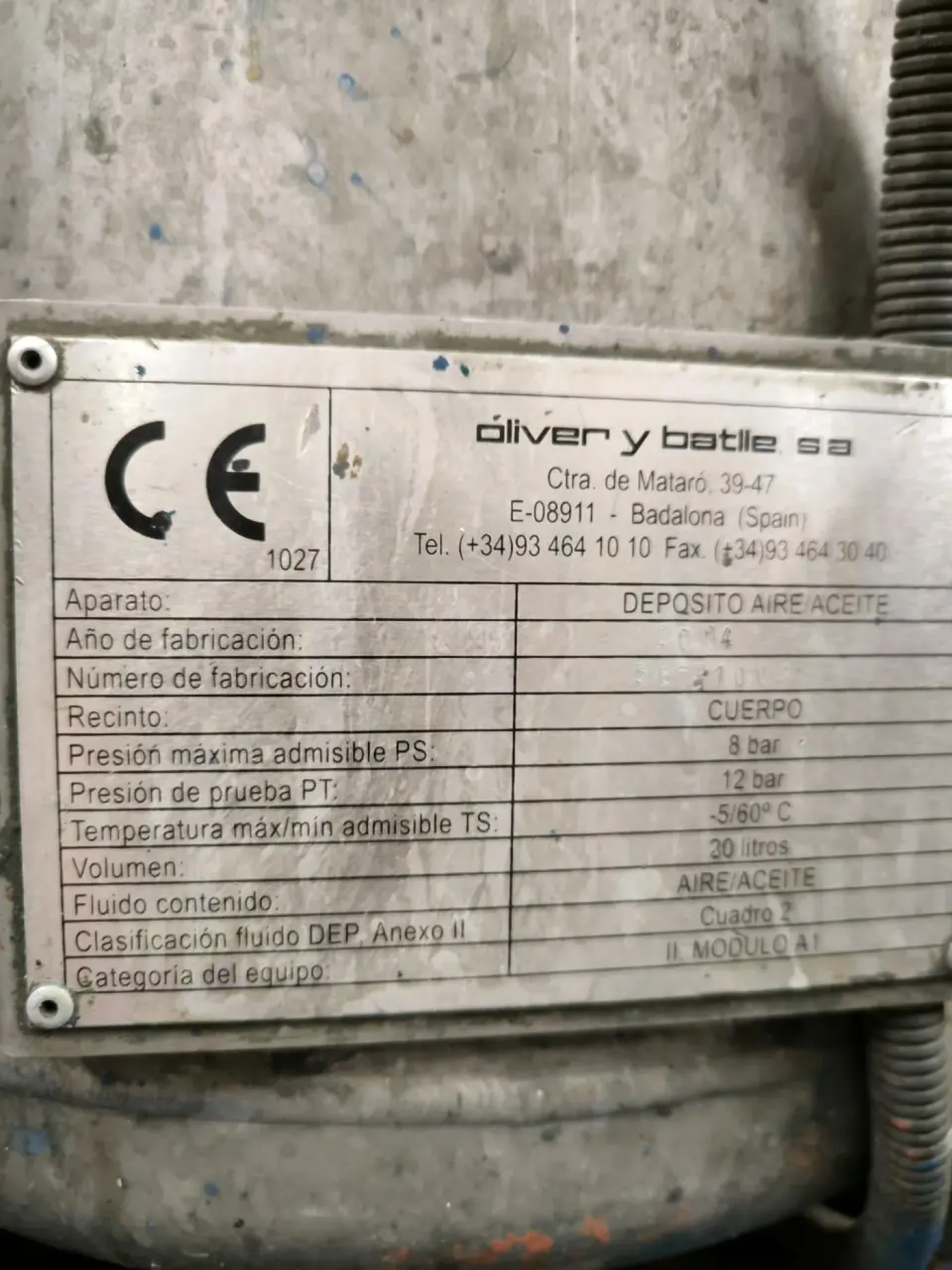 OLIVER AND BATLLE HCP-1 ATEX Immersion BALL MILL 7.5 kW - 4