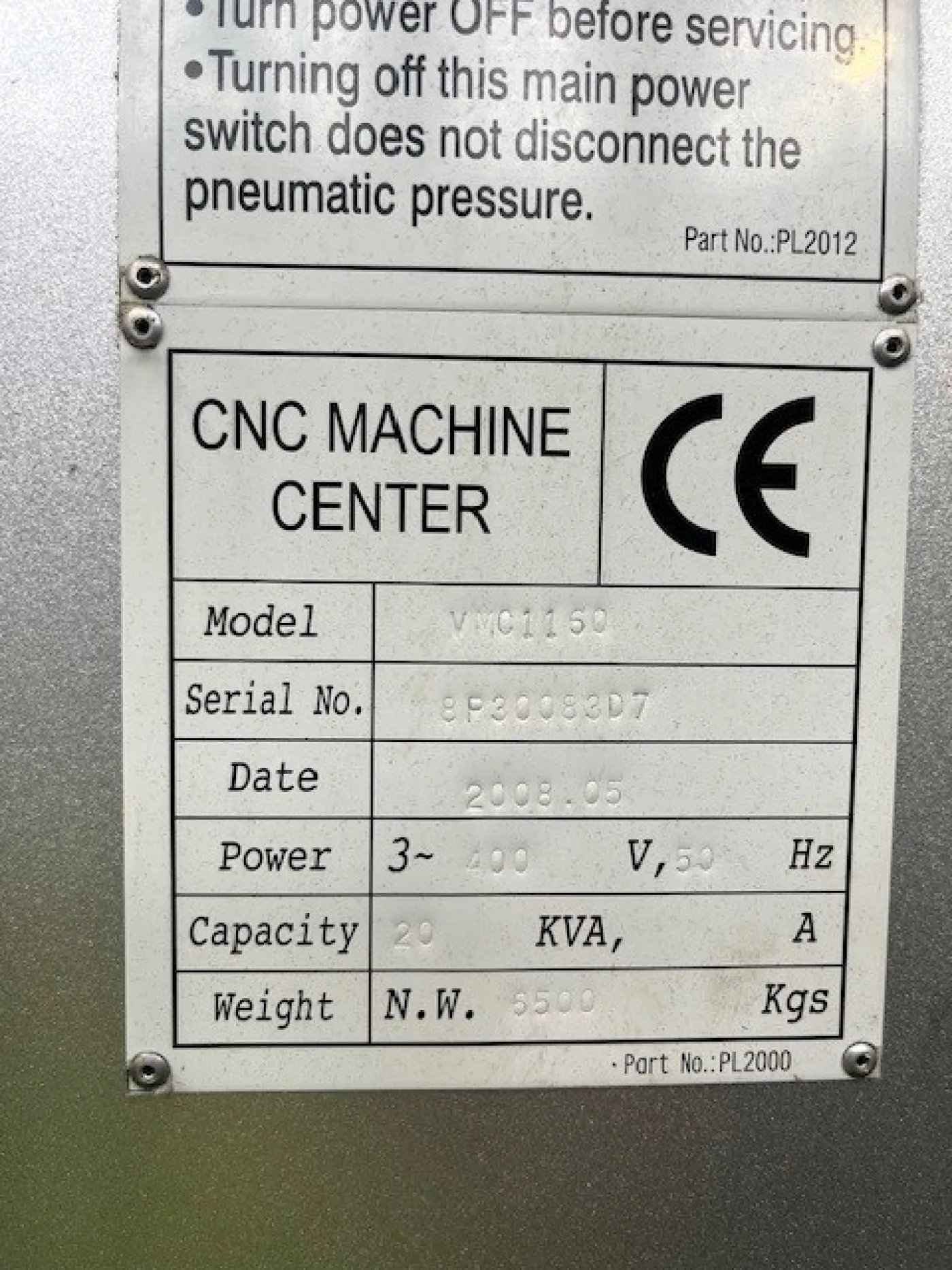 CNC Vertical Machining Center – PINNACLE VMC 1160 - 5