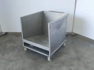 Stainless steel rolling bin