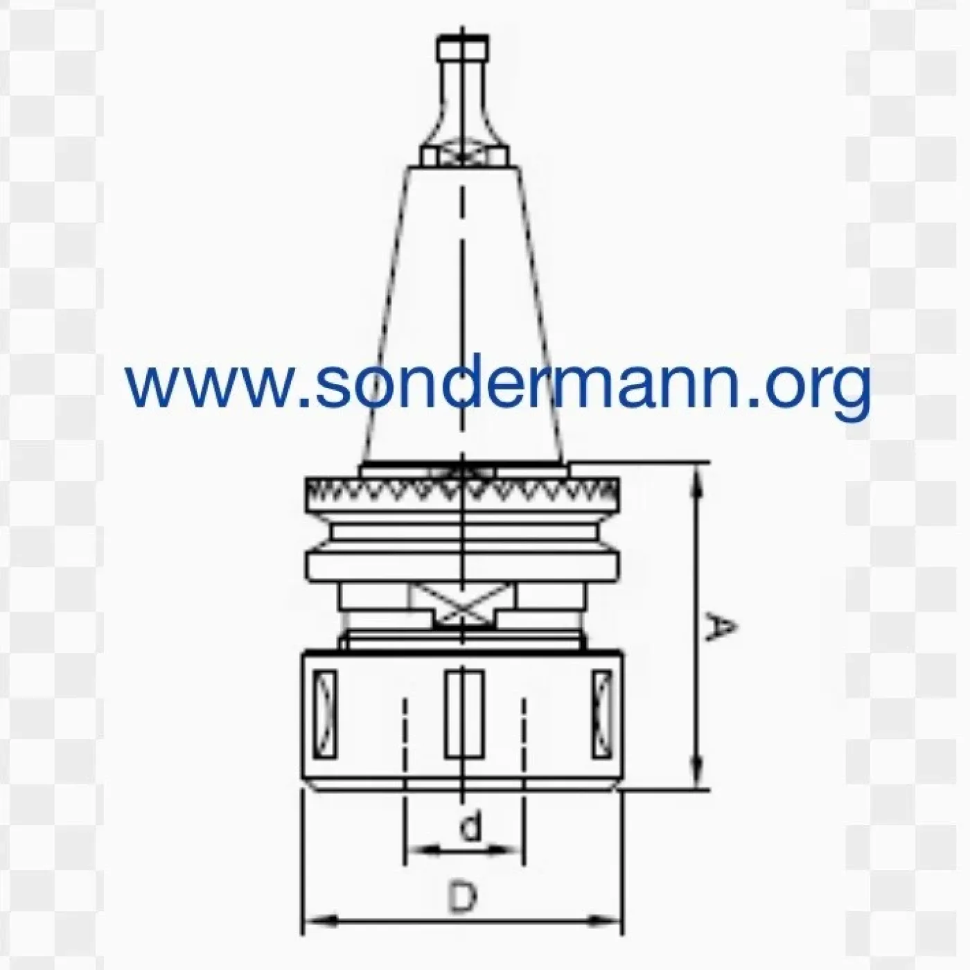 SK 30 ISO 30 Spannzangenfutter mit Zahnkranz A=72mm D=66mm d= ca. 15 mm Spannzange SCM Morbidelli Art.-Nr. 30726015-M - 2