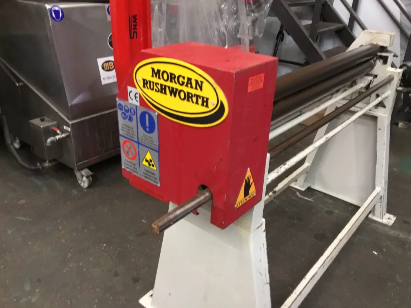 MORGAN RUSHWORTH Geared Hand Bending Rolls 1250mm x 75mm - WNS - W. Neal Services Ltd - 6